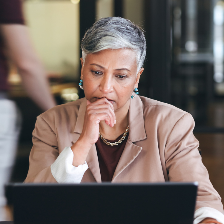 Businesswoman at a laptop